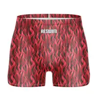 New Men's Swim Short Jammer Swimsuit Endurance Athletic Training Swimsuit Racing Swimming Trunks Swimwear Surfing Jammers Pants 2