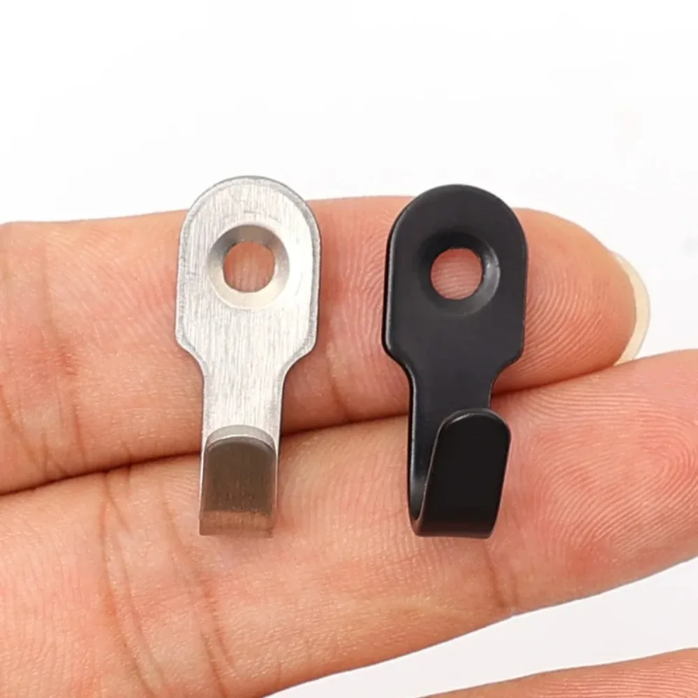 20/1Set Mini J-shaped Hook Screw Stainless Steel Key Rack Wall Punching Hooks Kitchen Accessories Bathroom Hardware