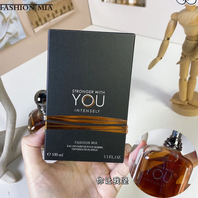 Parfum pour homme Stronger With You Intensely, 100 ml, Cologne boisée longue durée, vaporisateur corporel, cadeau 1