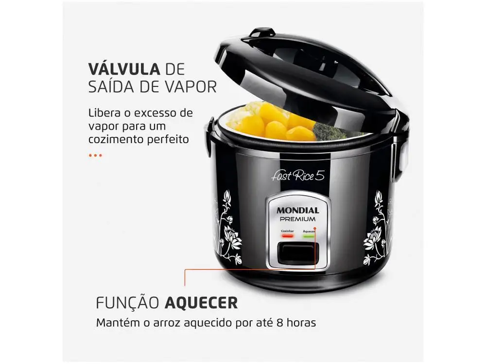 Panela de Arroz Elétrica Mondial Fast Rice 5 - 220V 4
