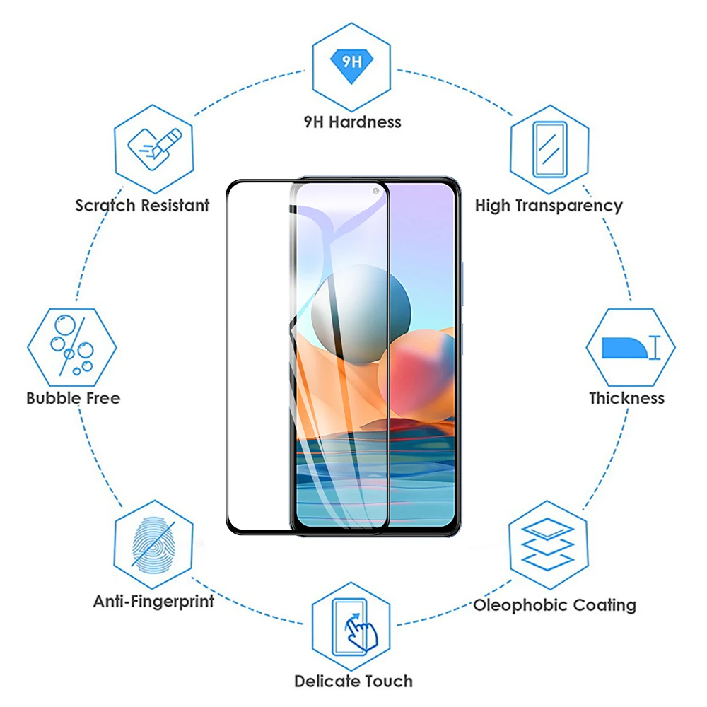 Premium 9D Tempered Glass Screen Protector - 3-Pack