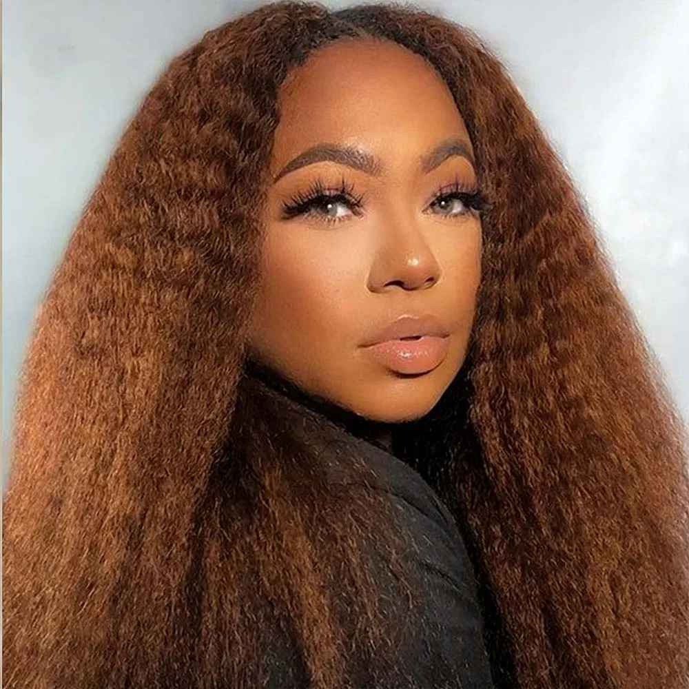 #4 Chocolate Brown Kinky Yiki Straight Raw Virgin Raw Human Hair Deep Wave Hair Extensions 3 4 Bundles Deals Double Weft Tissa 6