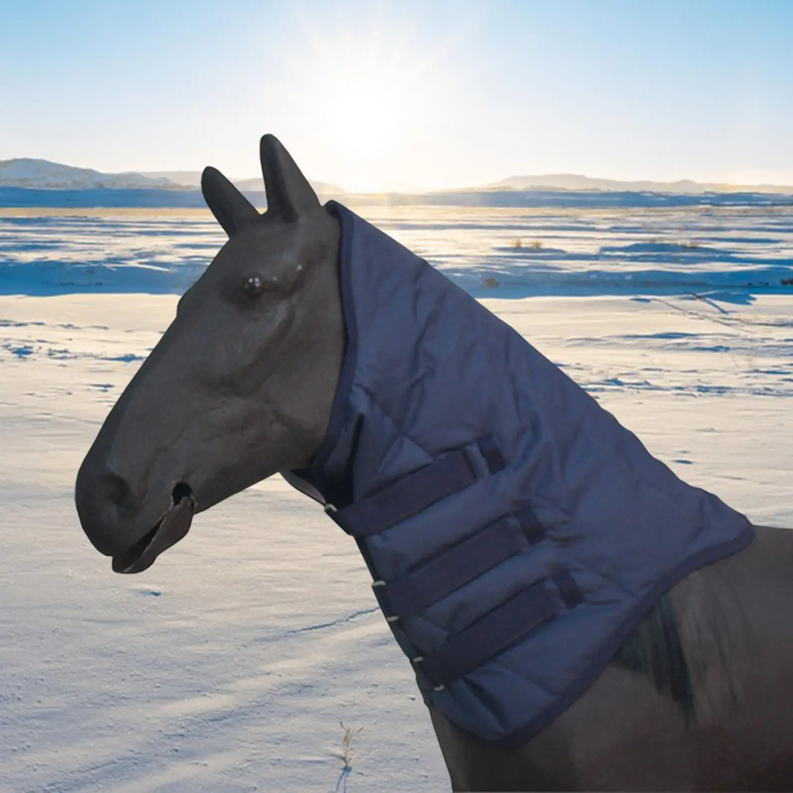 Horse Neck Cover for Warmth Scarf Equestrian Supplies Water Resistant Winter Filled 600D Oxford Cloth Neck Wrap Neck Protection