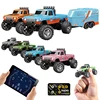 Mini Rc Truck With Trailer Mobile App Controlable 1:64 Metal Alloy Proportional Remote Control Car Christmas Gift 2.4GHz 1