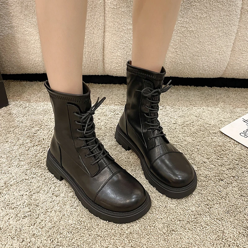 2023 Autumn and Winter New High-top Fashion Boots Women's Microfiber Fleece Women's Winter Boots Botas  Women Shoes Women