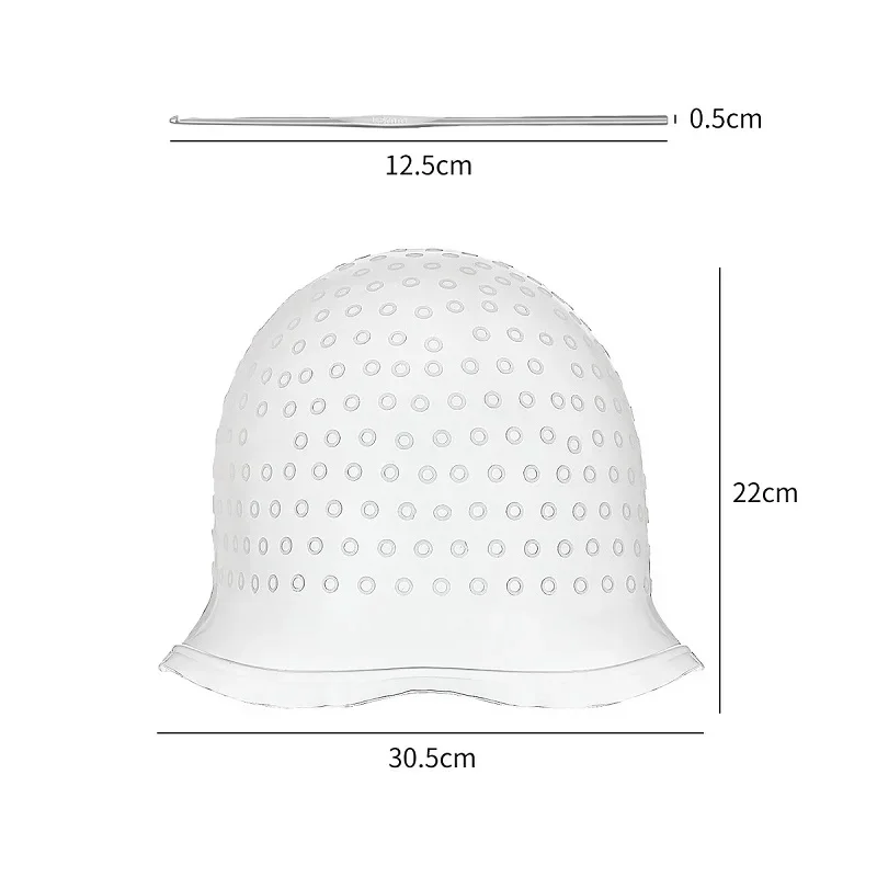 Silicone Cap for Scratches Hair Painting Hat for Scratches Silicone Meches Hair Coloring Hat for Highlighting Hood Hair Dye Cap 3