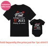 New Custom Name Our First Father's Day 2023 Family Matching Shirts Cotton Family Look Dad Tees Baby Rompers Outfits New Dad Gift 4