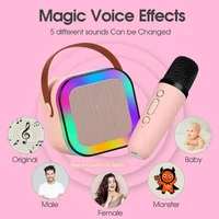 K12 Wireless Bluetooth Speaker with 2 Microphone RGB Portable Music Player Karaoke Machine for  Family Singing Children's Gifts 4
