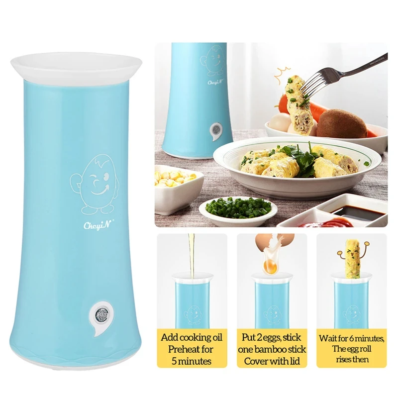 Automatic Electric Egg Master Cooker Single Tube Breakfast Scrambled Egg Sausage Boiler Sandwich Roll Easy Omelette Cooker