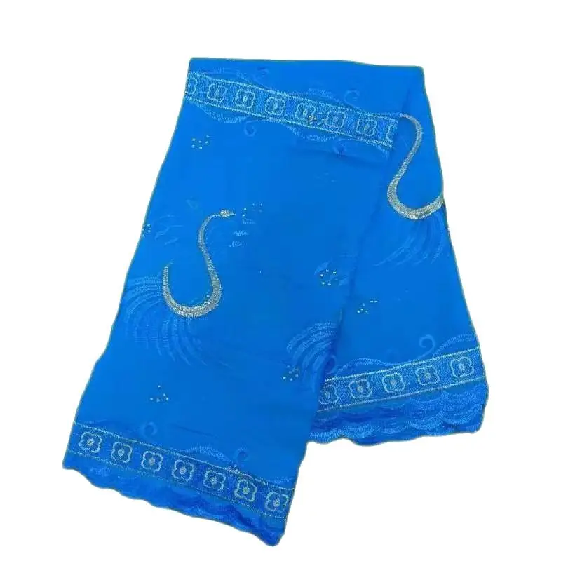 free shipping Hot Sale Fashion Muslim African Women Dubai Scarf Big Size Embroidery Cotton splicing with Net Women Hijab Scarf
