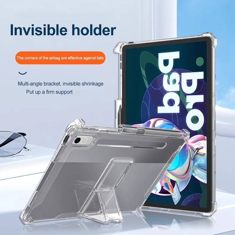 

Чехол для Lenovo Tab M10 Plus 3rd 10,6 P11 Pro Plus Xiaoxin Pad 10,6 Pro 11,2 11 Plus Pro 11,5, чехол-подставка из ТПУ с держателем для карандашей