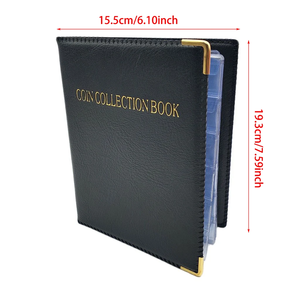 ALBUM PHOTO,Coin album BlackAlbum De Pièces De Monnaie En Pu De 20