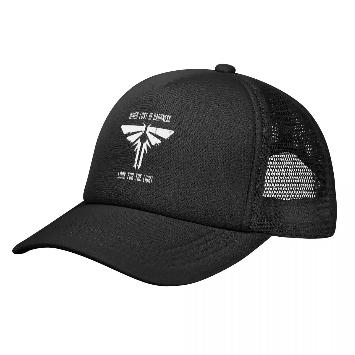 

Look For The Light Fireflies Mesh Baseball Caps Men Women Hip-Hop Sun Hats The Last of Us Adjustable Sun Hats Autumn Trucker Cap