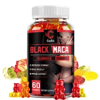 Black Maca Gummies - Performance and Mood Supplement, Supports Natural Health, Muscle Growth, Energy - 60 Gummies