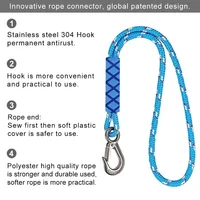 Heavy Duty Hook Tree Swing Rope Hammock Hanging Strap Kit for Indoor Outdoor Swing Hammock Hanging Seat Bubble Chair 120cm 2