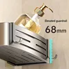 Aluminum Bathroom Shelves Wall Towel Rack Mounted Shower Caddy With No Drilling Design For Toiletries And Bathroom Accessories 5