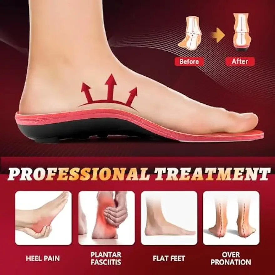 PCSsole Orthopedic Insoles Heavy Duty Support Pain Relief Shoe Inserts For Men Women For Flat Feet,Heel Pain,Plantar Fasciitis