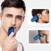 Nose Hair Trimmer 2 in 1 Nasal Hair Cutter Electric Portable Nose Trimmer Rechargeable with Dust Protection Cap Blue 3