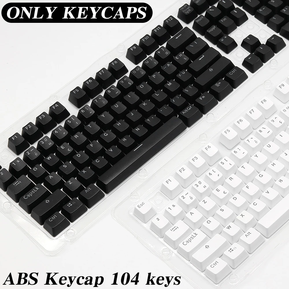 Teclado Retroiluminado Altamente Rgb Teclas Mecânicas 104 Teclas Oem Espanhol Árabe Russo Francês Coreano Alemão Tailandês Português