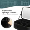 Makeup Organizer with Mirror Light 3 Adjustable Brightness Travel Train Case Cosmetic Bag Portable Storage Partition Waterproof 5