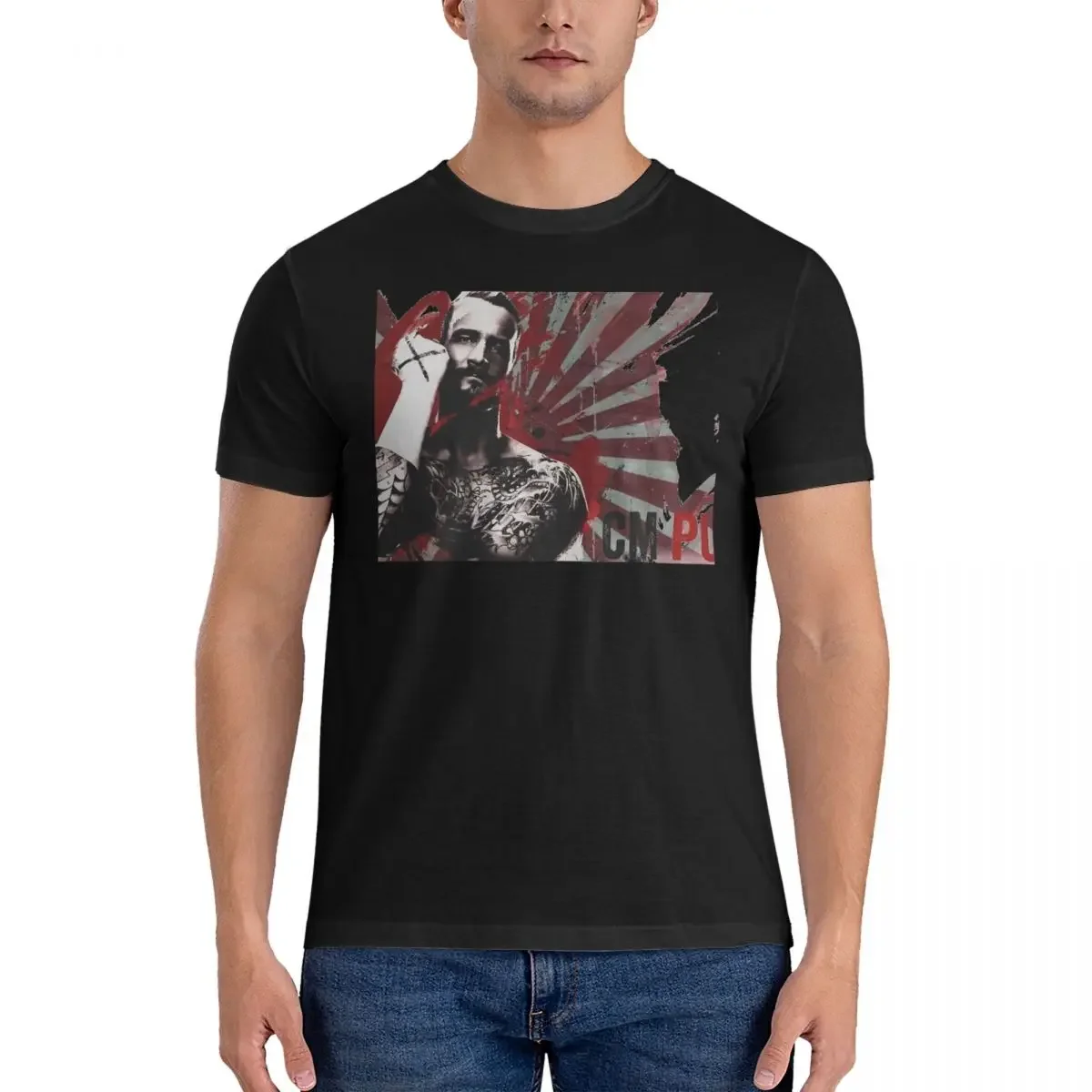 

Men Fight For Myself T Shirts CM Punk Cotton Tops Funny Short Sleeve Round Collar Tee Shirt Original T-Shirt