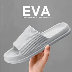 Cushioned Non-Slip Waterproof Massage Shower Slippers - 42-43 (Grey)