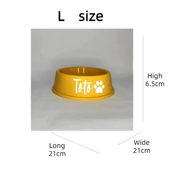 Personalized Pet Bowl Stylish Pet Accessor Plastic Dog Food & Water Bowl Perfect for Your Unique Pet's Needs Gift Cat Bowls 6