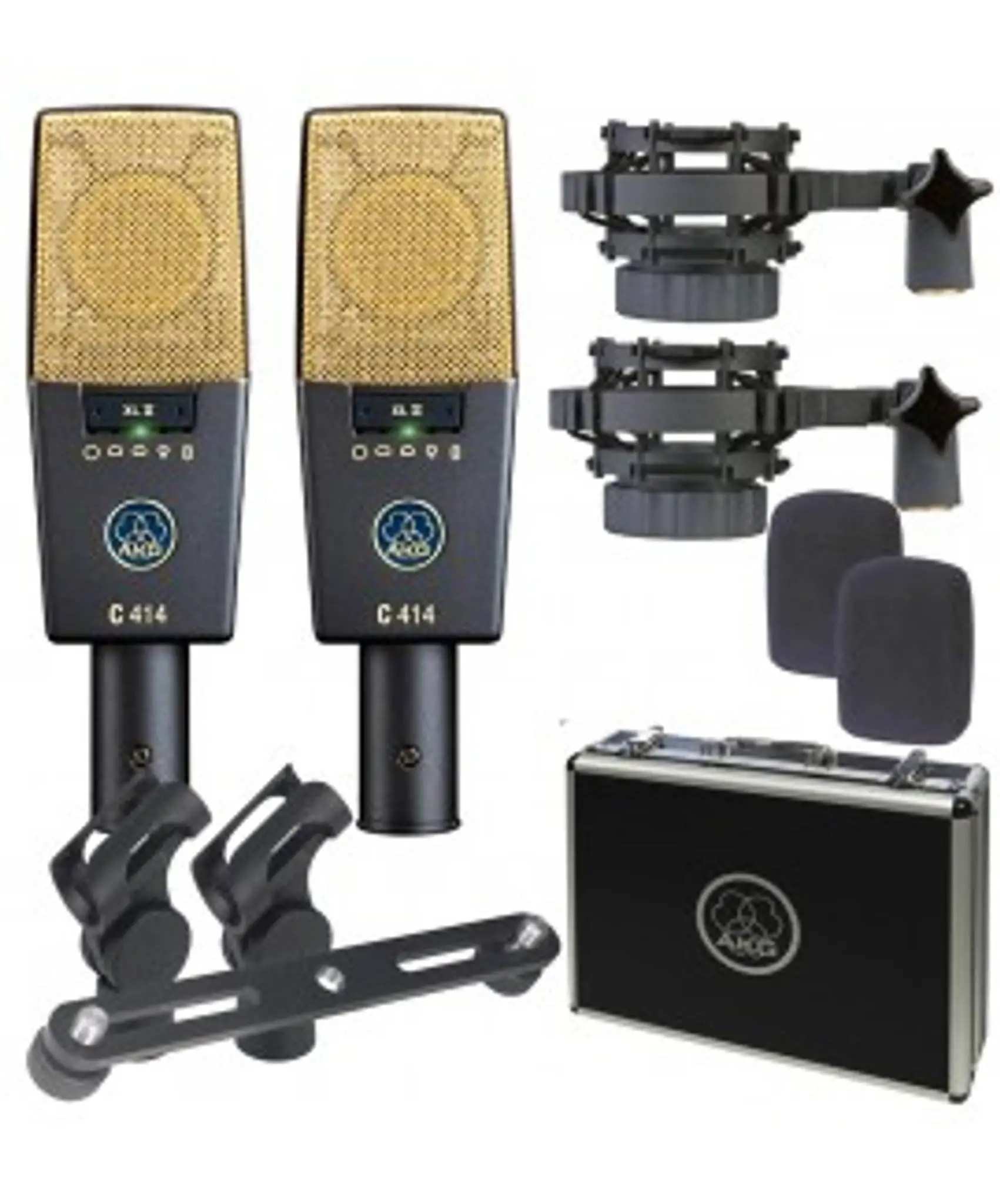 

A K G PRO Audio C414 XLII Stereoset Vocal Condenser Microphone, Multipattern, Matched Pair