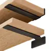Floating Shelf Brackets Heavy Duty Cast Iron Shelves Brackets 1/5 Inch Thicked  Invisible L Brackets for Shelves Support 1