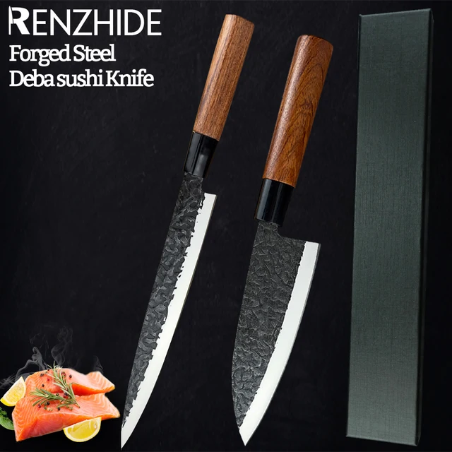 RZD Sushi Sashimi Knife Set Steel Deba Fishing Fillet Knife Japanese Chefs Kitchen