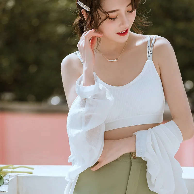 Women Lingerie Bra Women Tank Tops Lace Camisole Tops Comfortable Breathable Girl's Chest Wrap