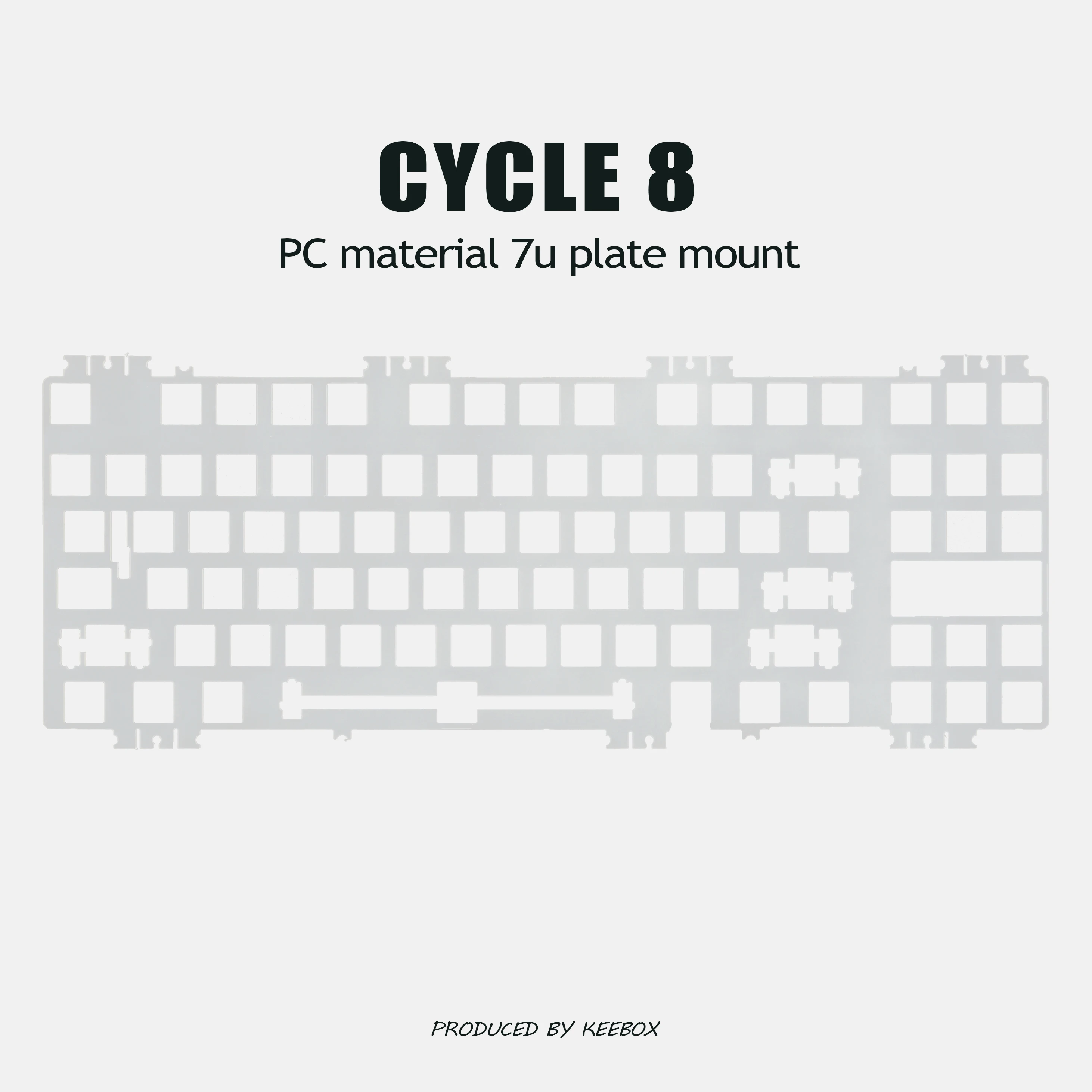 Keebox TKD Cycle8 PCB Mount Plate Mount Mechanical Keyboard Custom