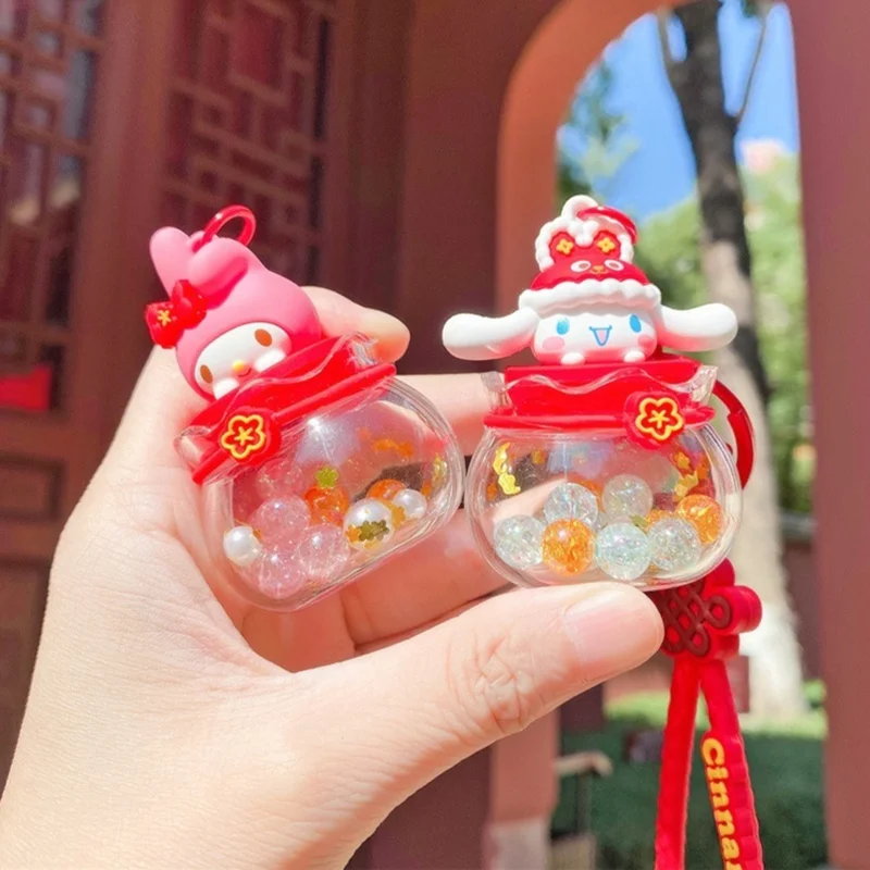 

2024 Sanrio Melody Kuromi Cinnamoroll, полное благословение, милая подвеска, маленькие подвесные украшения, новогодние подарки для девочек