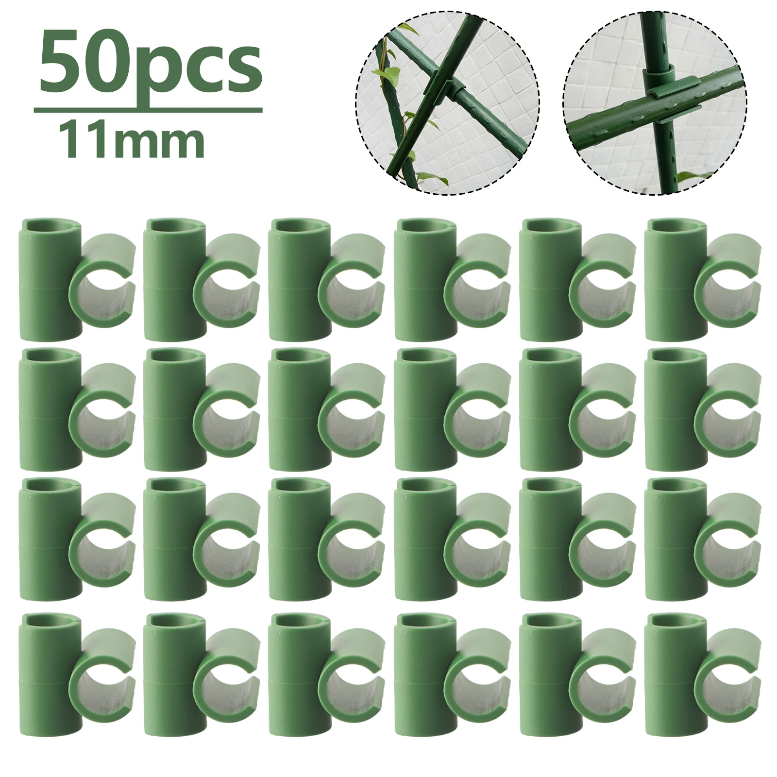 50pcs Plant Trellis Connector Clip Stake Clips For Fixing Garden Frame Rod Support Tools For Climbing Vegetables And Fruits