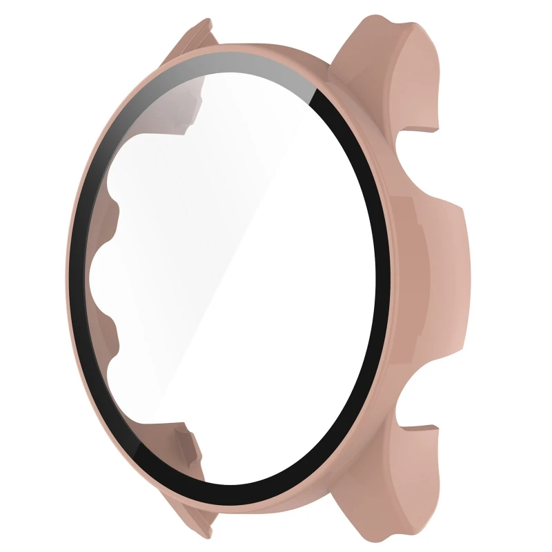 Tempered Glass One-piece Shell Screen Protector Case Smart Watch Bumper Cover Protective Film for GarminForerunner 2