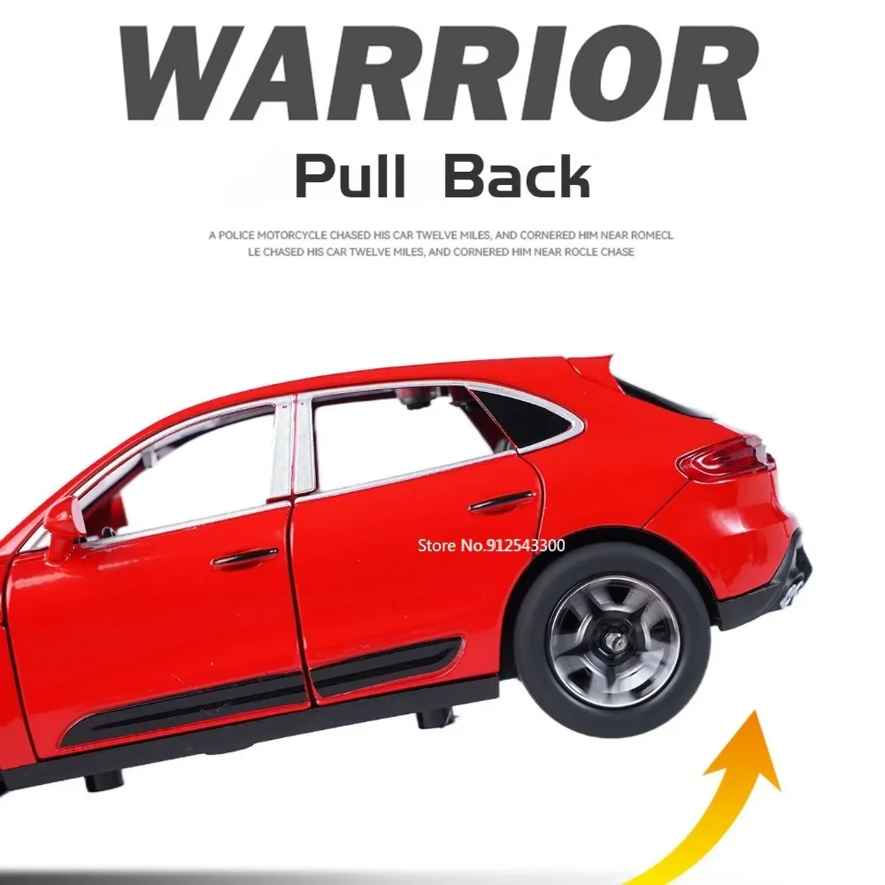 1:32 Porsche Macan Simulation Toy Car Model Alloy Diecast Sound Light Pull Back Scale Model Car Boys Birthday Collection Gifts 5