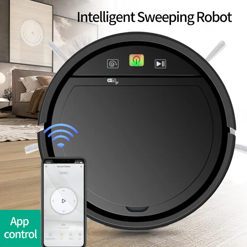 

2024 New Super Quiet Automatic 3-in-1 Cleaner Timed APP Remote Control Intelligent Sweeping Robot Suction Sweeping and Mopping