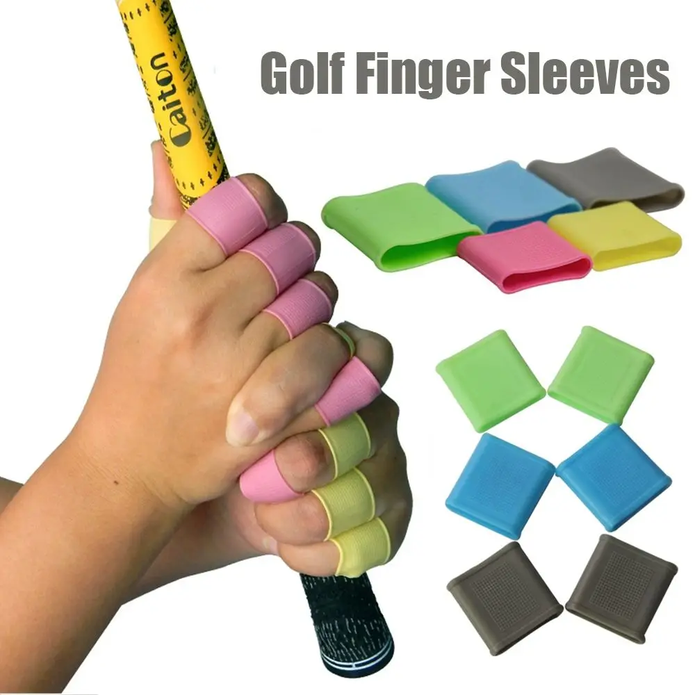 8PCS Non-Slip Baseball Basketball Tennis Silicone Sports Finger Band Golf Finger Sleeves Hand Protector Support Fishing tool