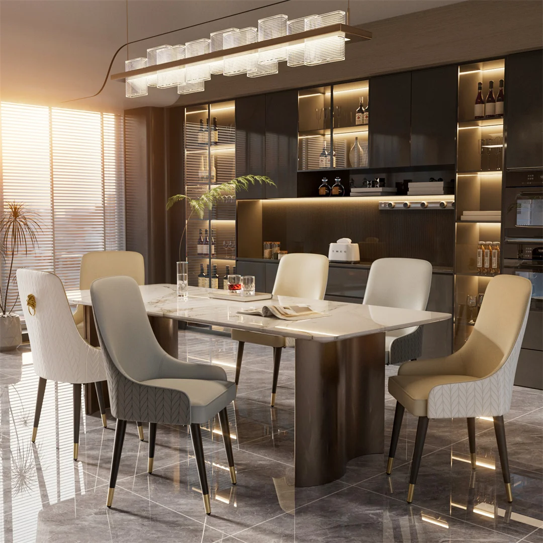 LUVODI Dining Chairs Set of 2 Luxury Microfiber Leather