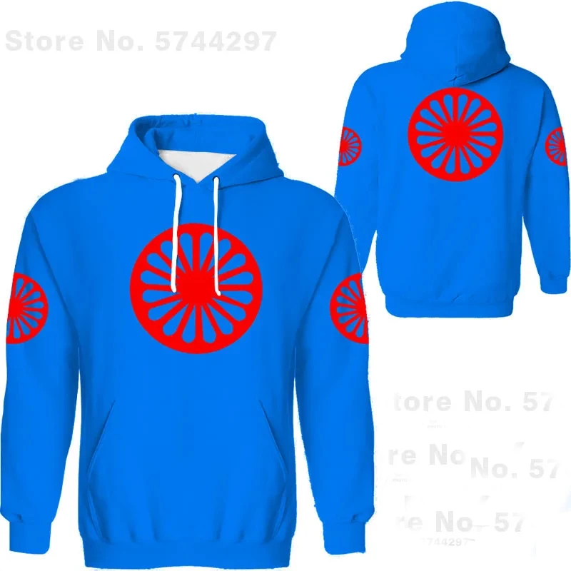 thumbnail image 1 of Sudadera con capucha para hombre de primavera y otoño de 2024, sudadera con capucha con estampado 3D de la bandera gitana romana, sudaderas con capucha de manga larga de gran tamaño para hombre, 1 of 5