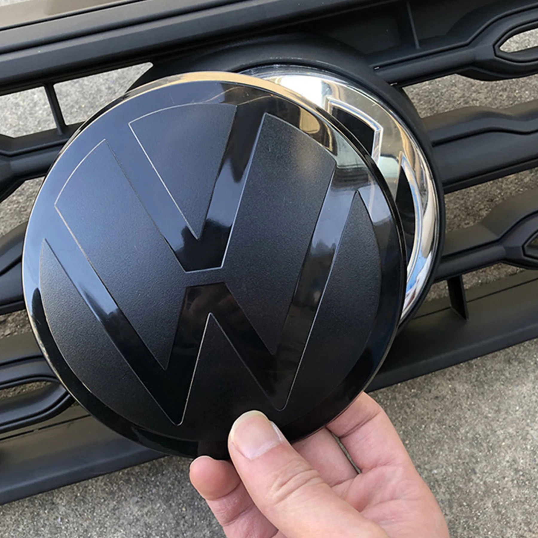 폭스바겐 VW 골프 6 Mk6 골프 7 7.5 8 바리안트 폴로 2013-2023용 1/2개 자동차 전면 보닛 그릴 후면 트렁크 엠블럼 로고 커버