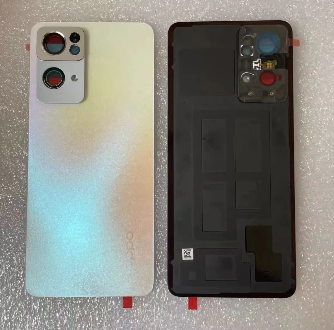 Oppo Reno7 Pro 5G 배터리 커버 도어 백 하우징 용 오리지널 백 글래스 PFDM00 CPH2293 후면 케이스, 카메라 렌즈 교체 포함