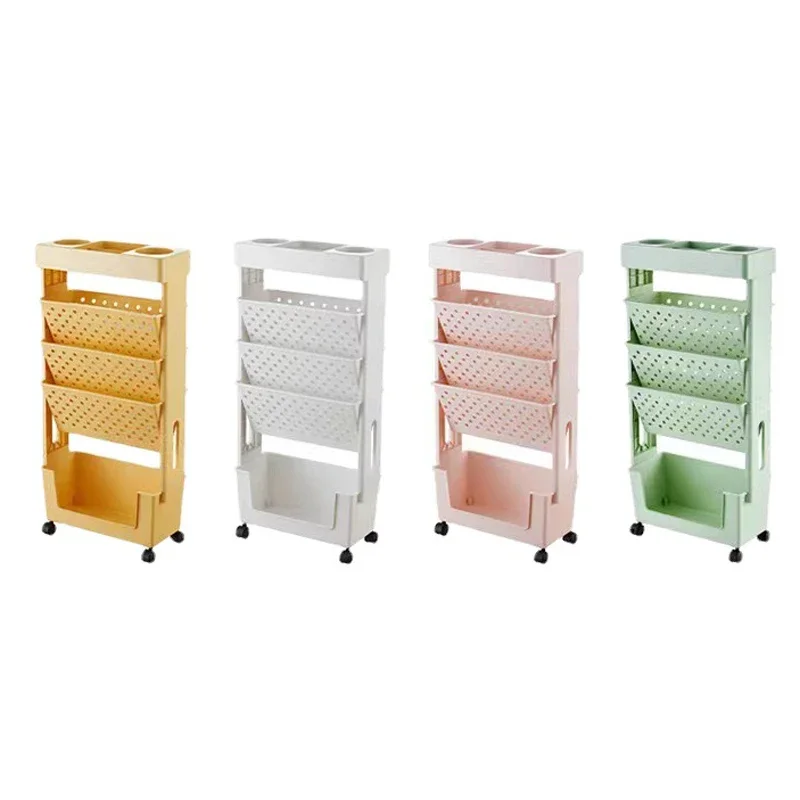 Movable Multi-layer Magazine Rack Desk Organizer Stand for Books Stationery Book Storage Accessories Office School Supplies book organizer