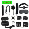 Bondage SM BDSM Set Adults Sex Toys For Women Men Handcuffs Nipple Clamps Whip Spanking Sex Metal Anal Plug Vibrator Butt Bdsm 1