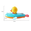 Children Bath Water Playing Toys Chain Rowing Boat Swim Floating Cartoon Duck Infant Baby Early Education Bathroom Beach Gifts 6