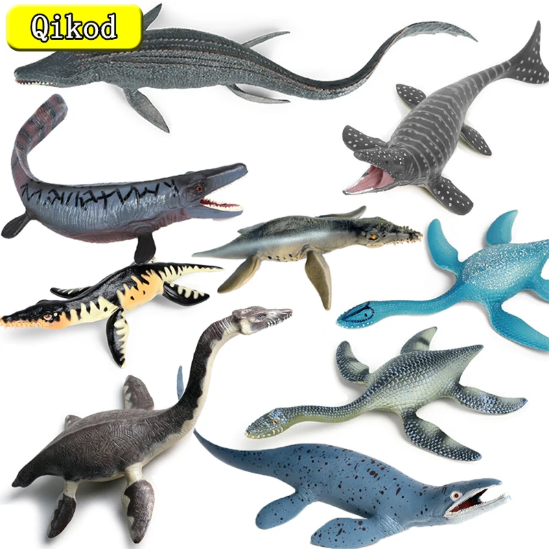 Tanie Ocean życie morskie imitacja dinozaura Model zwierzęcia Plesiosaur mosazaur figurki