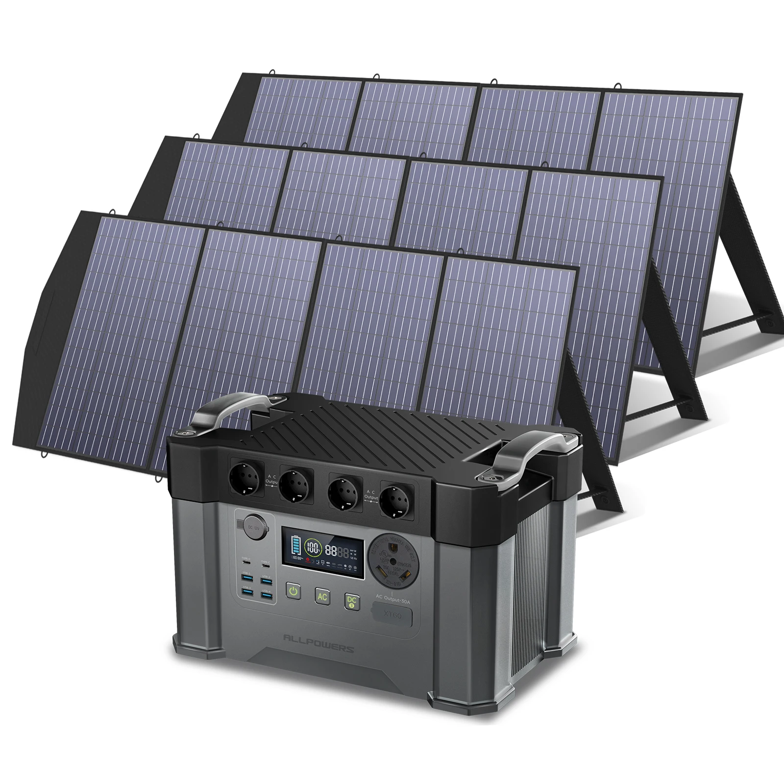 Allpowers 2400W 1500Wh Centrale Elettrica Portatile, Generatore Solare Mppt 110V / 230V Con Pannelli Solari 200W 400W 600W (Opzionale)