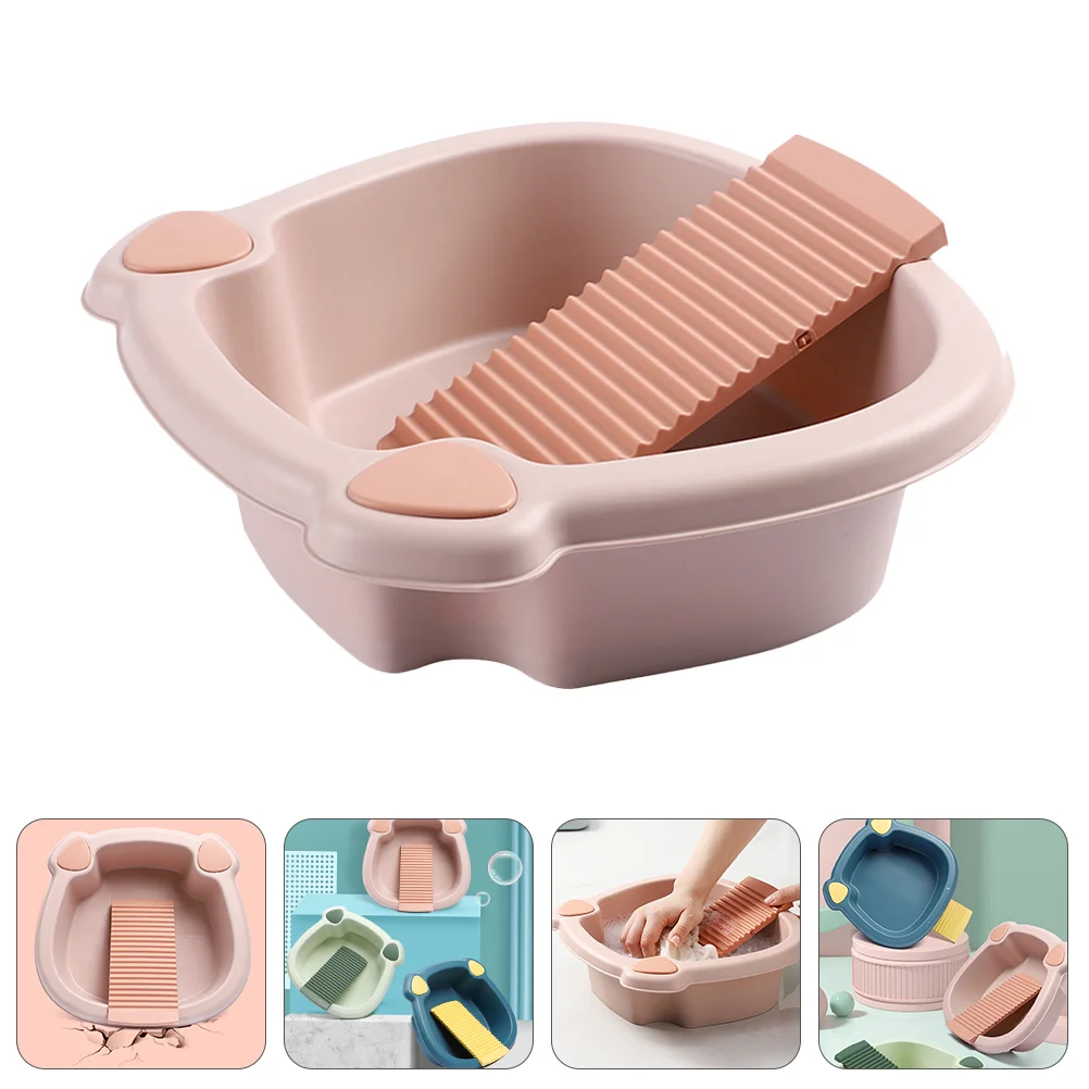 

Toddmomy Laundry Basin Set for Hand Washing and Scrubbing Clothes at Home or Dormitory