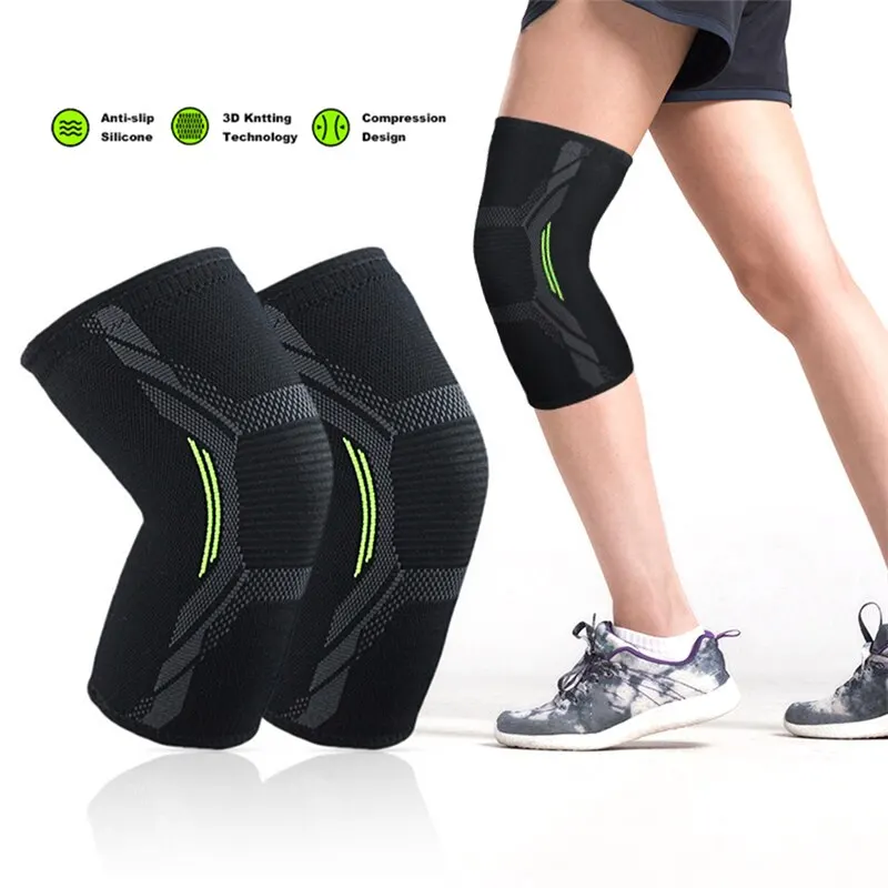 Single Knee Pad Knitted Nylon Sports Riding Protective Gear Running Basketball Skipping Rope Warm Cold Proof Foot Pads knee pad
