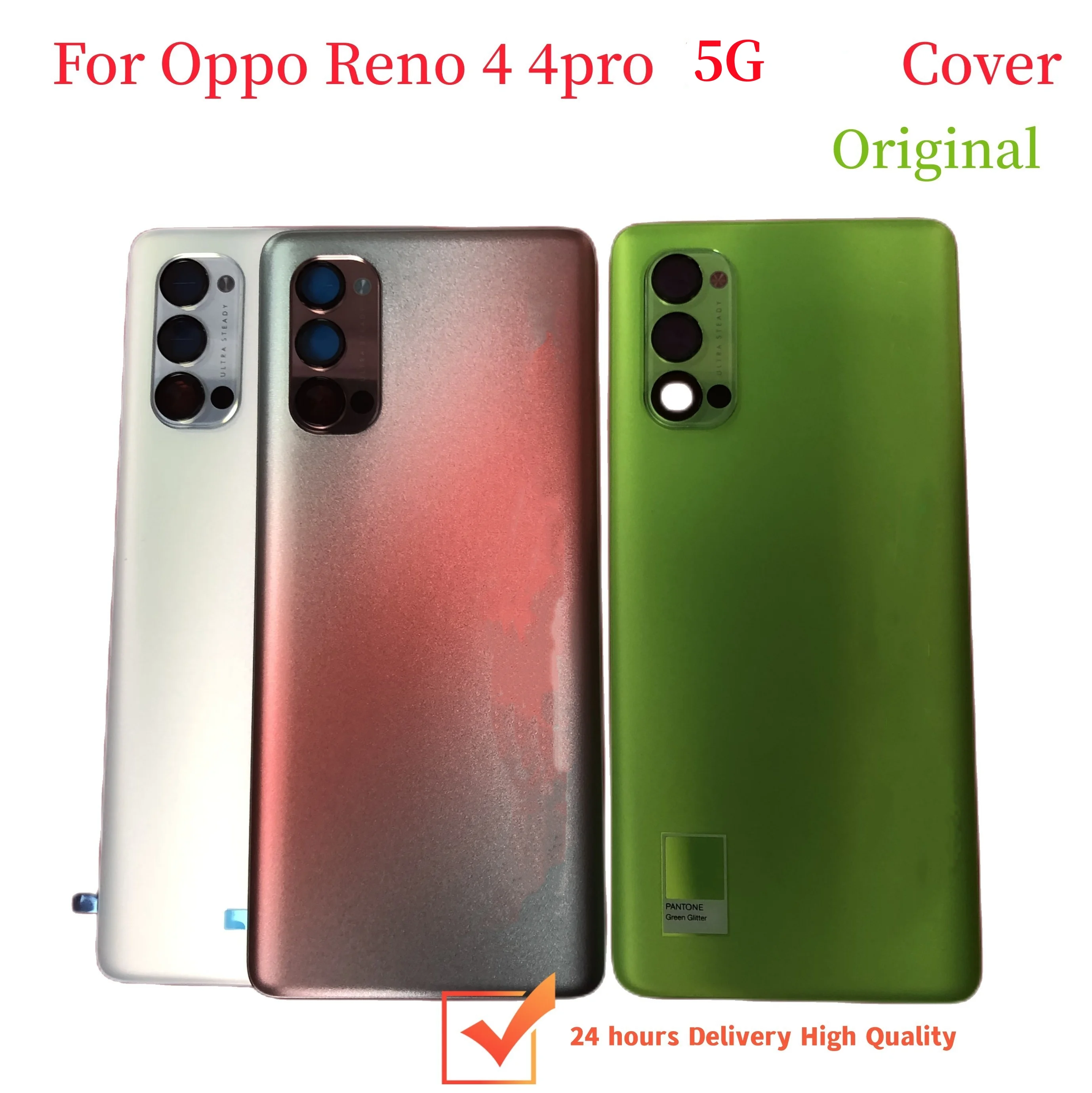 Premium Back Glass Battery Cover with Camera Lens